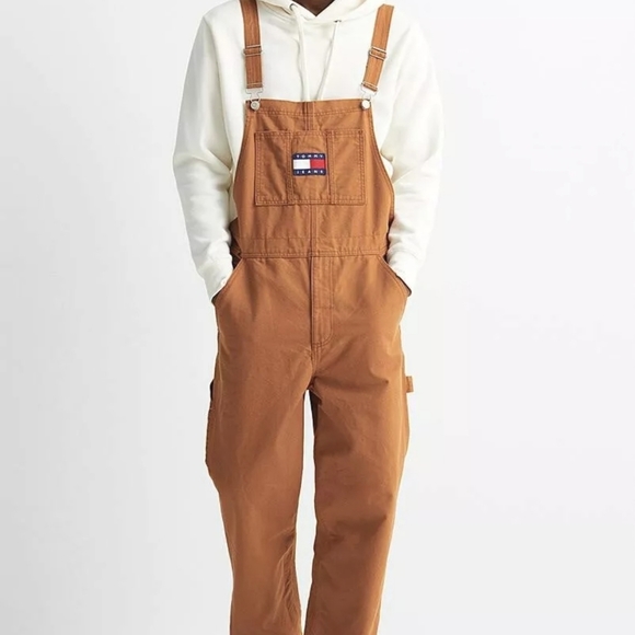 aluminium broderi fyrværkeri Tommy Hilfiger | Other | Nwt Tommy Hilfiger Brown Vintage Overalls Retro 9  | Poshmark